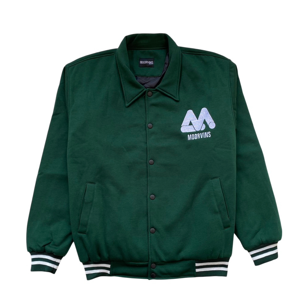 Moorvins jaket varsity baseball iron hijau