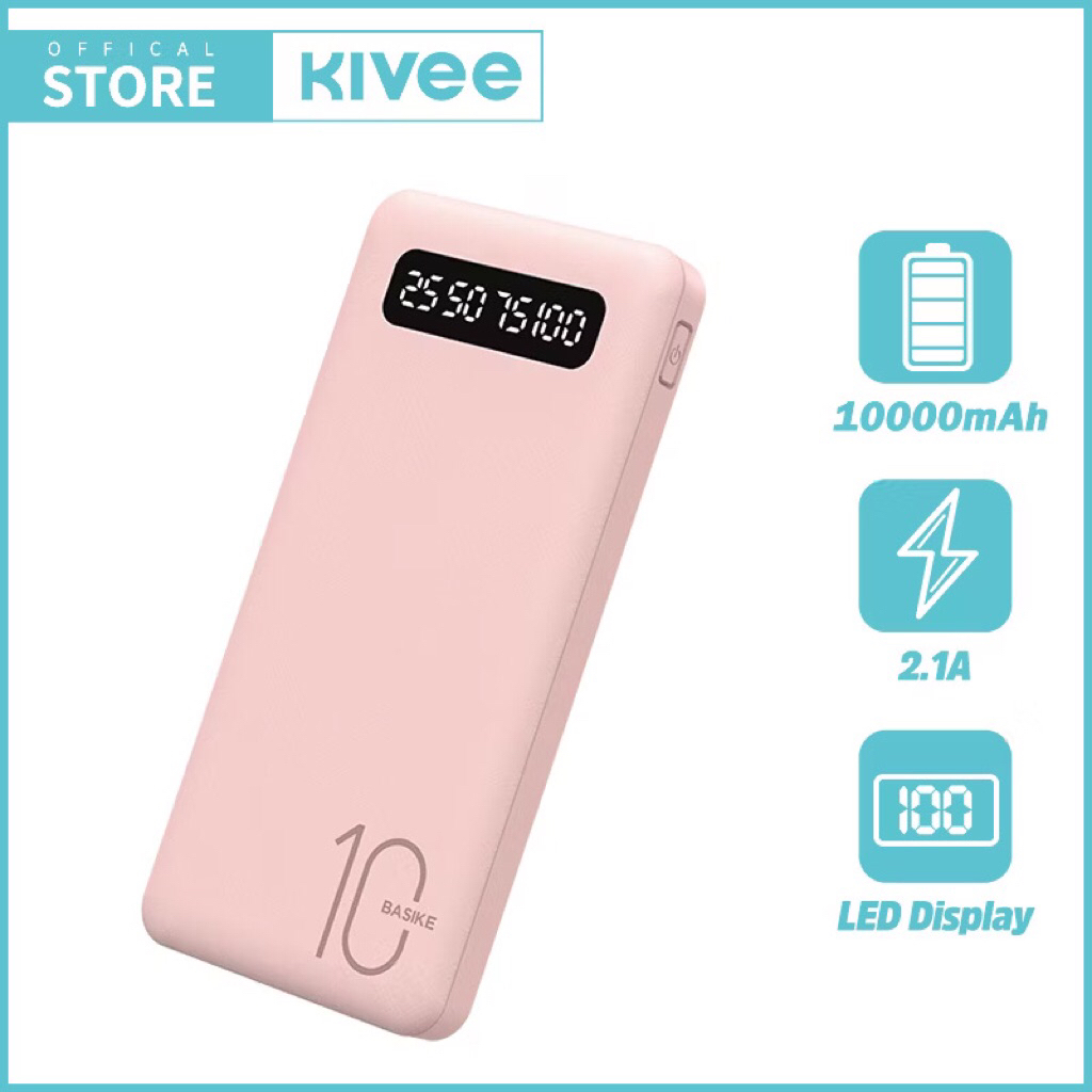Kivee Basike Powerbank Fast Charging 10000mAh Dual USB Macaron