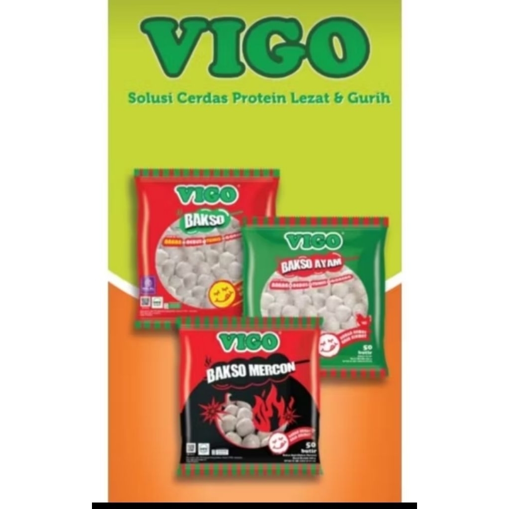 

Vigo Bakso ayam dan sapi isi 50 butir berat 500 gram