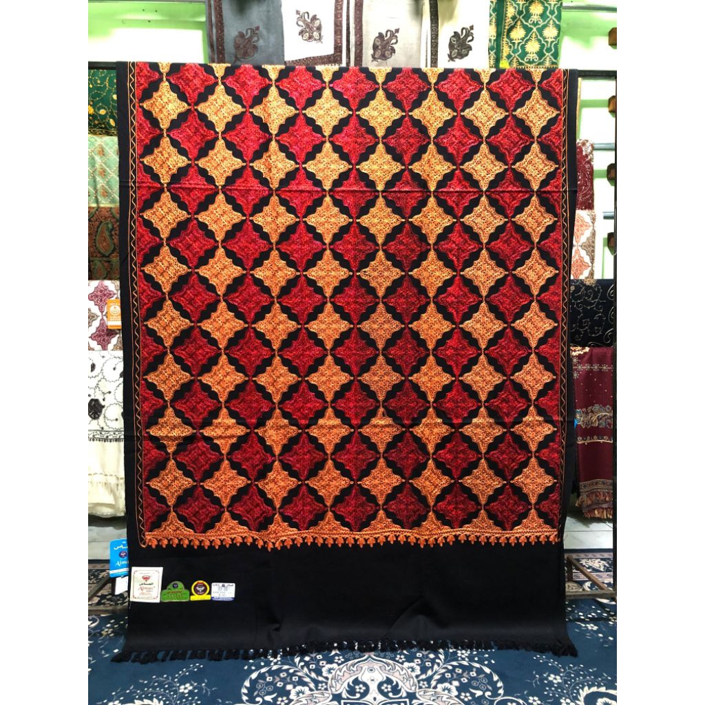 Surban Kashmiri BRAND ALMAS Sorban Kashmir Full Sulam Bordir