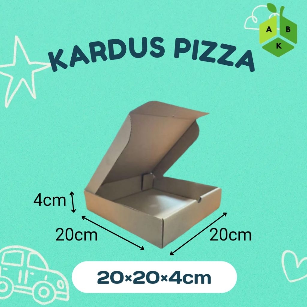 

Kardus Box Pizza Polos Kemasan Die Cut 20×20×4cm