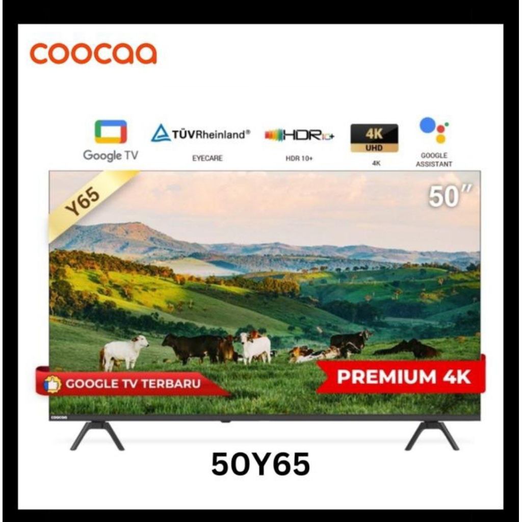 LED COOCAA 50Y65 LED TV 50 INCH ANDROID GOOGLE TV 50 Y 65 HDR 10 DOLBY AUDIO GARANSI RESMI