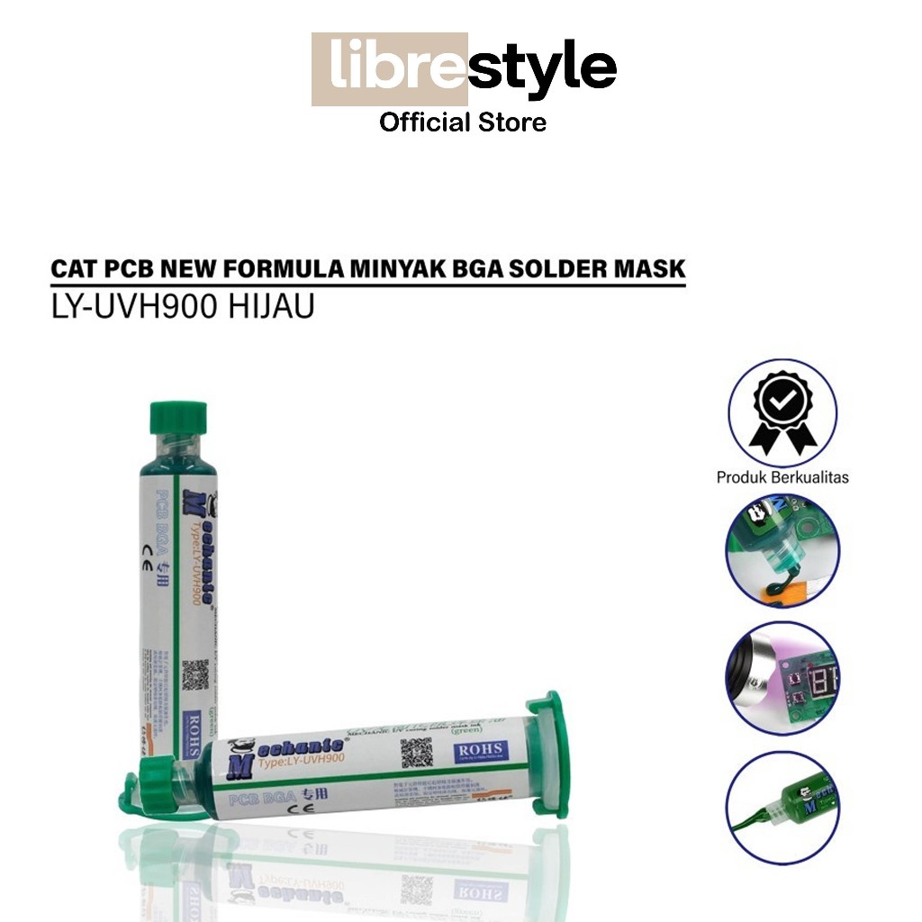 

MECHANIC LY-UVH900 10CC GREEN OIL FOR REPARING BOARD CAT PCB ORIGINAL