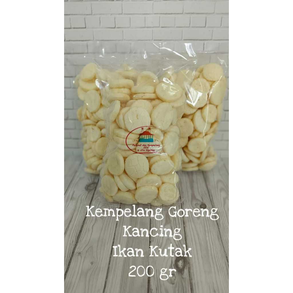 

Kempelang Kerupuk Goreng Koin / Kancing Ikan Kutak / Putak / Anak Belido Asli Palembang