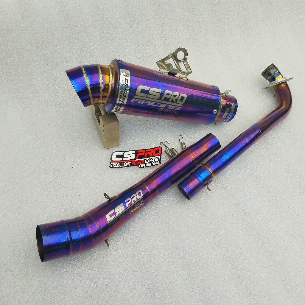 Knalpot original Cs Pro racing untuk motor bebek Jupiter z Jupiter z1 Jupiter mx 135 vega r/zr supra