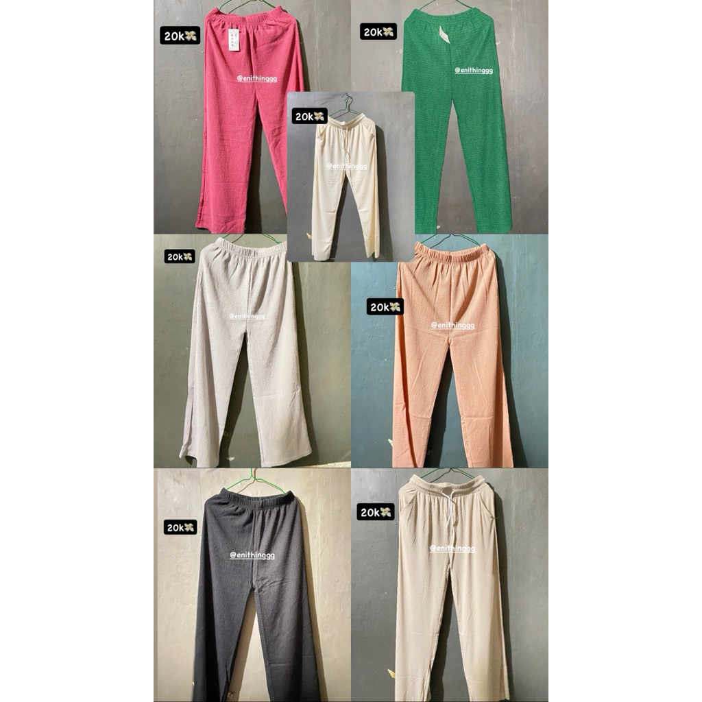 Celana Santai/Hangout/Kulot Warna Pink Fanta