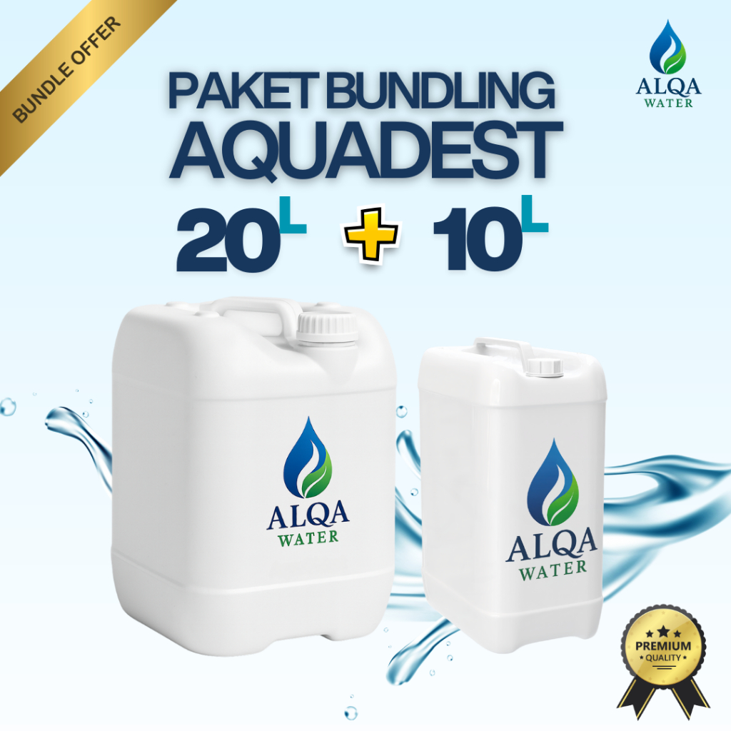 ( BUNDLING HEMAT ) AQUADEST 20LITER +10LITER / AIR SULING ULTRA MURNI