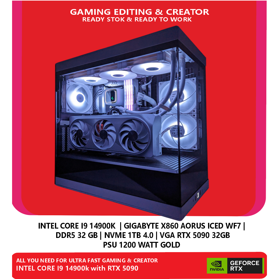 PC Gaming Editing Rendering & Creator Intel i9 14900K RTX 5090 32GB