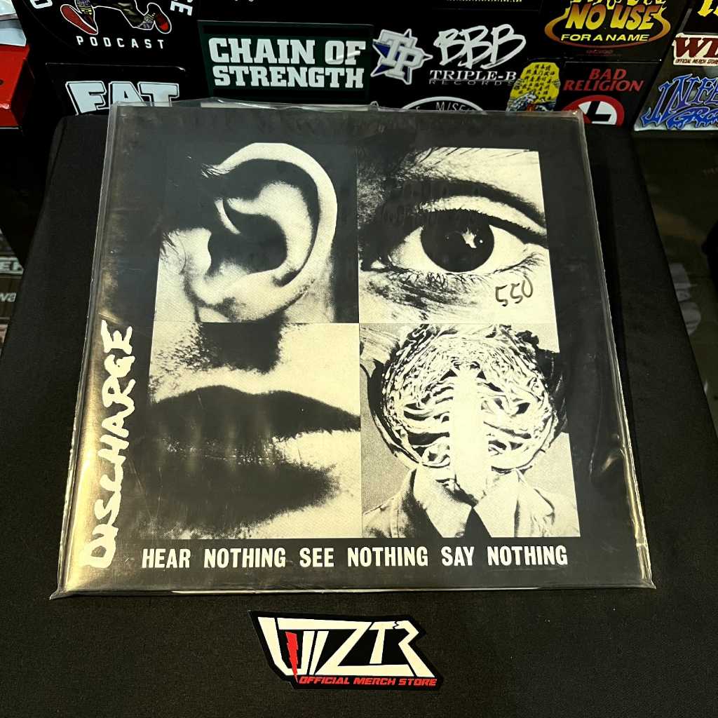 Vinyl Band Official DISCHARGE -  HEAR NOTHING SEE NOTHING Original