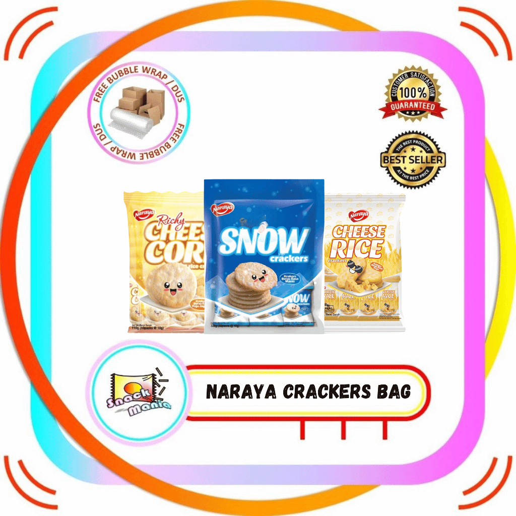 

Naraya Richy Cheese Corn Rice Snow Crackers ~ 110 gr Krekers Beras Jagung Keju BAG