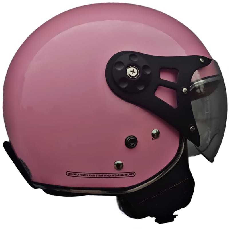 ARZ- HELM BOGO HIJAB Polos WANITA ANTI PUSING INCLUDE KACA PILOT BENING Hitam SNI Bisa COD