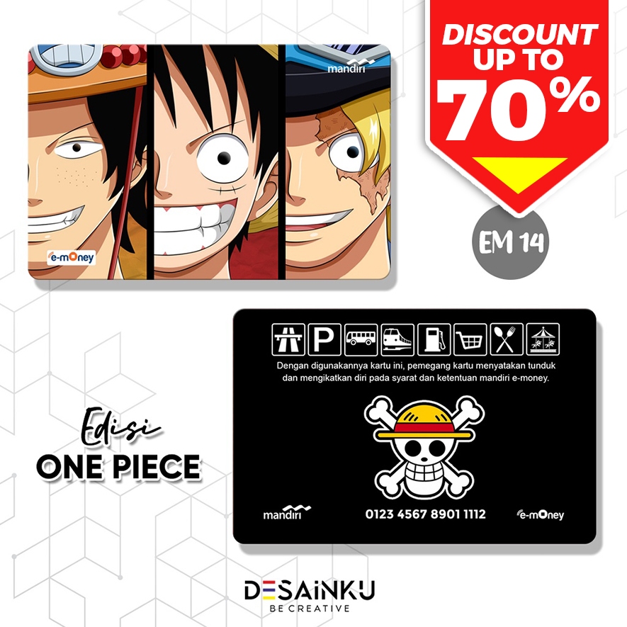 Emoney One Piece Edition / Emoney Anime / E-TOLL TAPCASH TAP CASH BRIZZI FLAZZ BCA