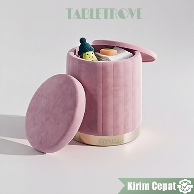 TABLETROVE Bangku Rias Kursi Rias Makeup Stool Kursi Makeup Kursi Murah Dapat Menyimpan Sesuatu