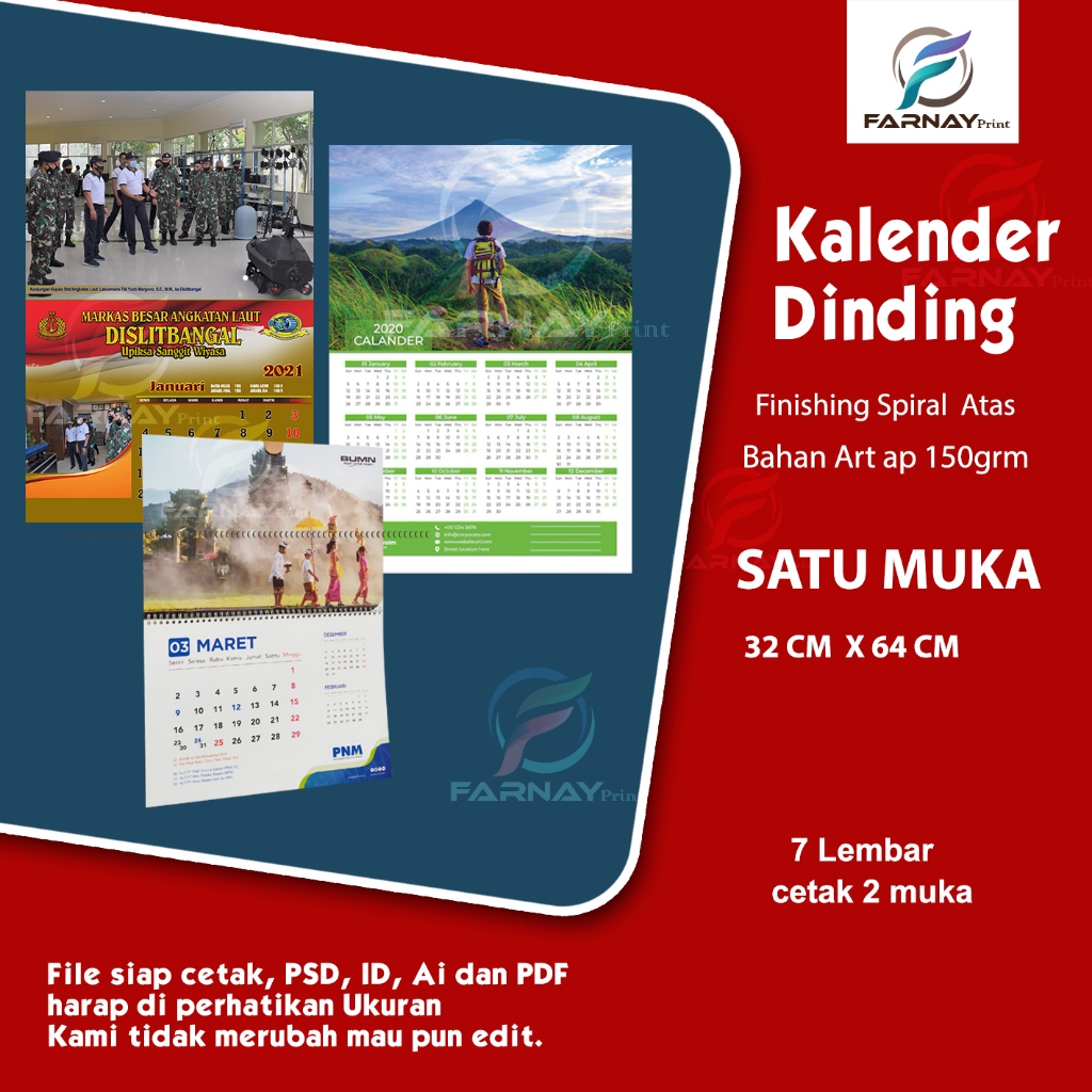

KALENDER DINDING 31cm X 64CM SPIRAL