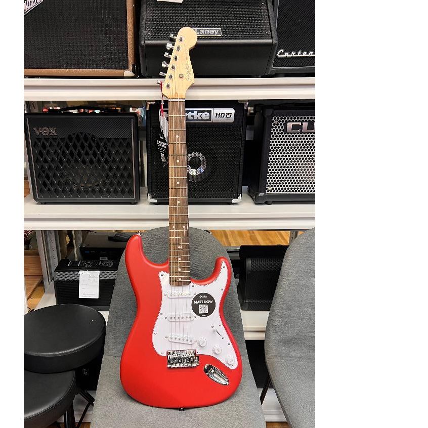 SQUIER FENDER DEBUT Stratocaster Red Gitar Listrik Gitar Elektrik Dark Red