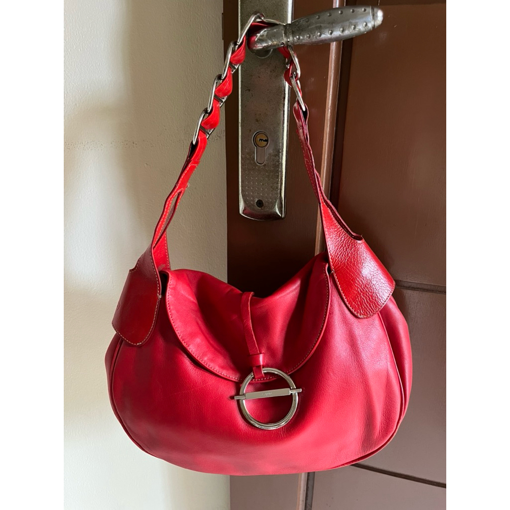 Tas Preloved Shoulder Bag Hobo Bag Kulit Asli Esquire