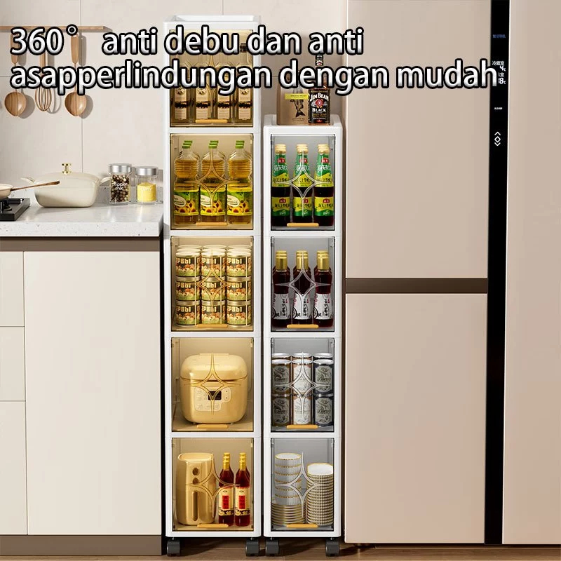 Rak Plastik Susun Transparan Lemari Plastik Multifungsi Storage Box Serbaguna