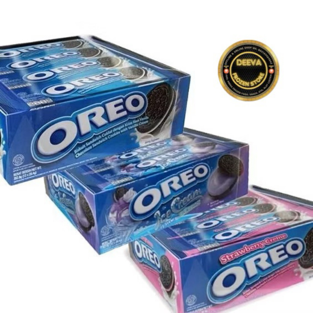 

Oreo Coklat, Strawberry, Vanila 12/4pcs