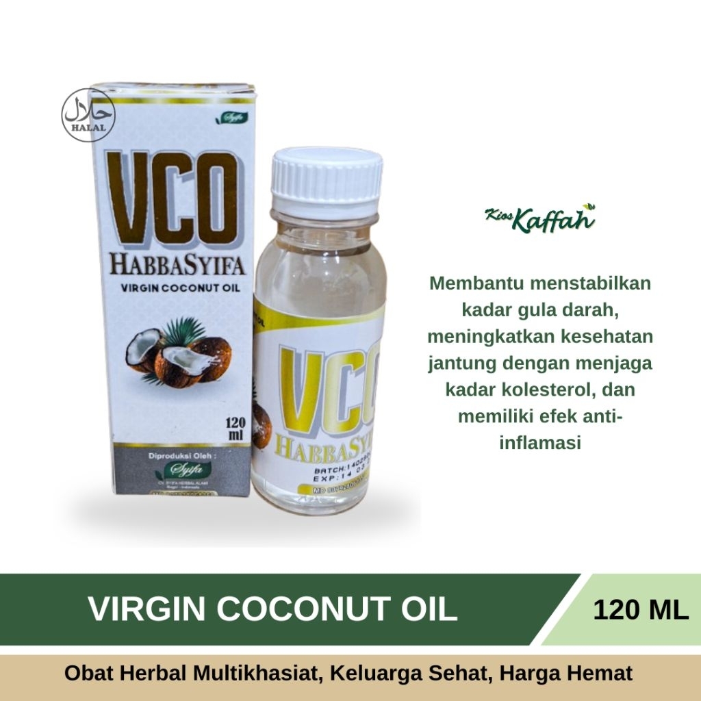

VCO-Virgin Coconut Oil Habbasyifa /Vco Cair 120mL /Murni Minyak Kelapa /Herbal