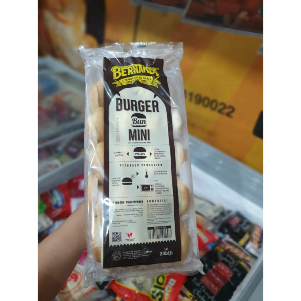 Bernardi Roti Burger Kecil Isi 20 Instant Only