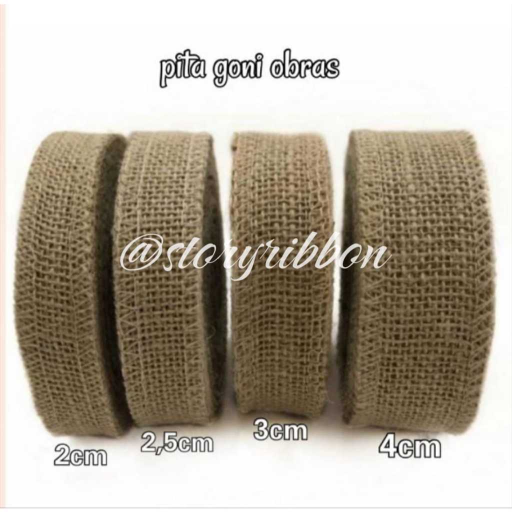 

1O YARD - PITA GONI OBRAS / PITA KERAJINAN TANGAN / PITA BURLAP / PITA GONI / GONI OBRAS