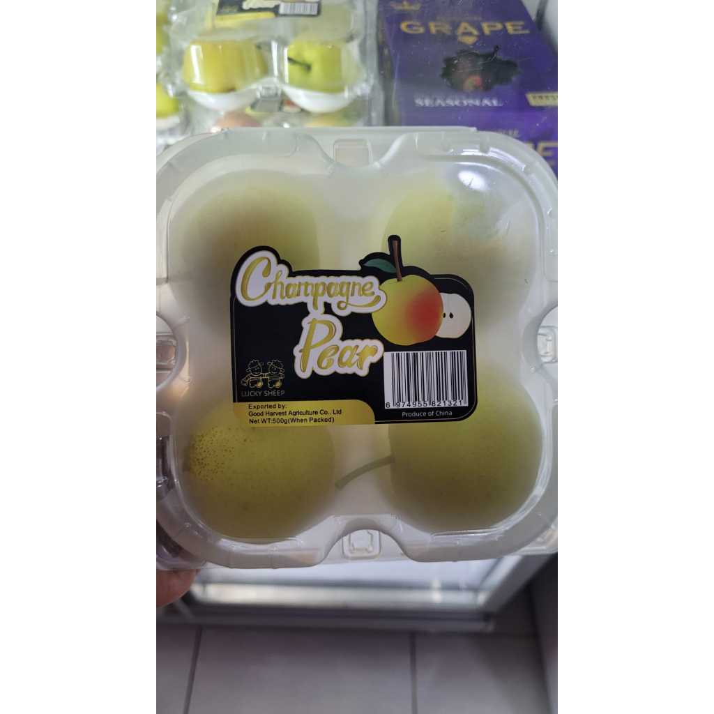 

Champagne Pear pir isi 4 per pack manis garing banyak air