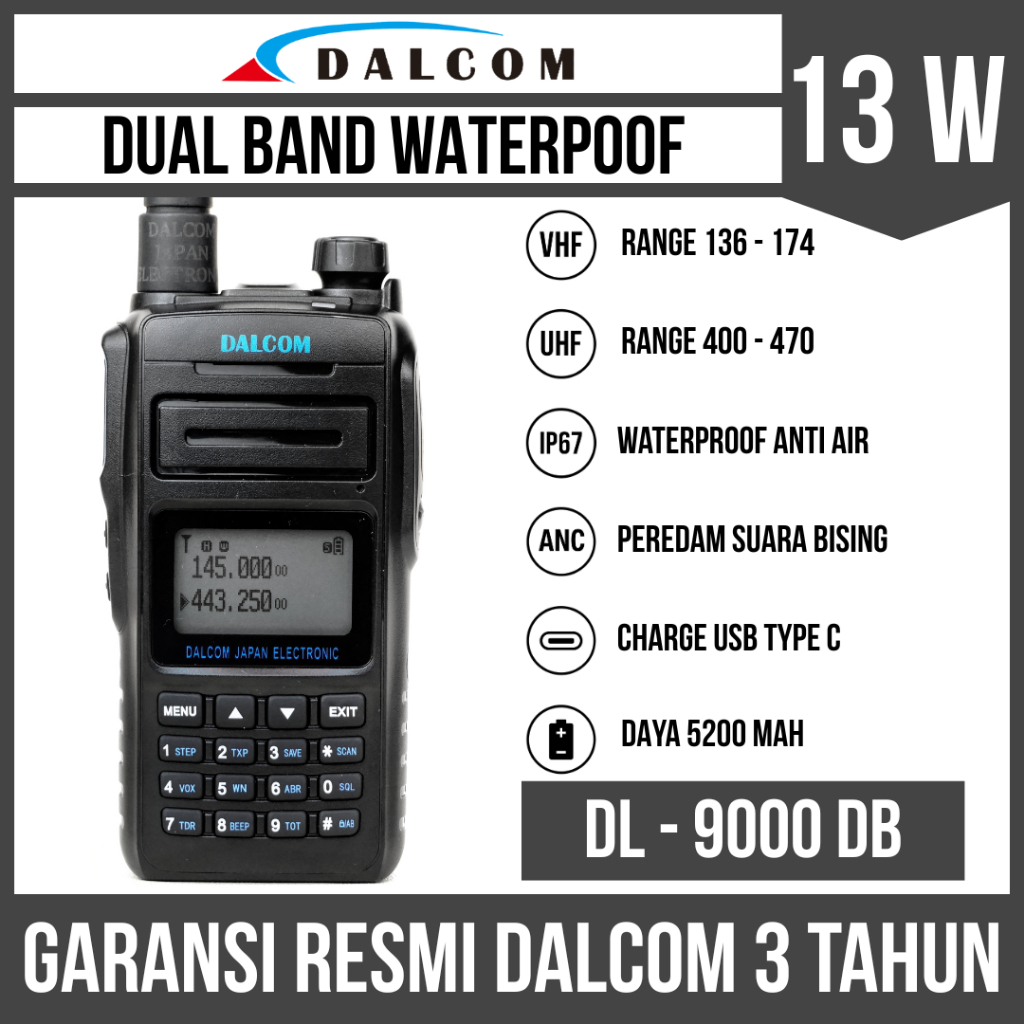 HT DALCOM JAPAN DL-9000 WATERPROOF IP68 DUALBAND