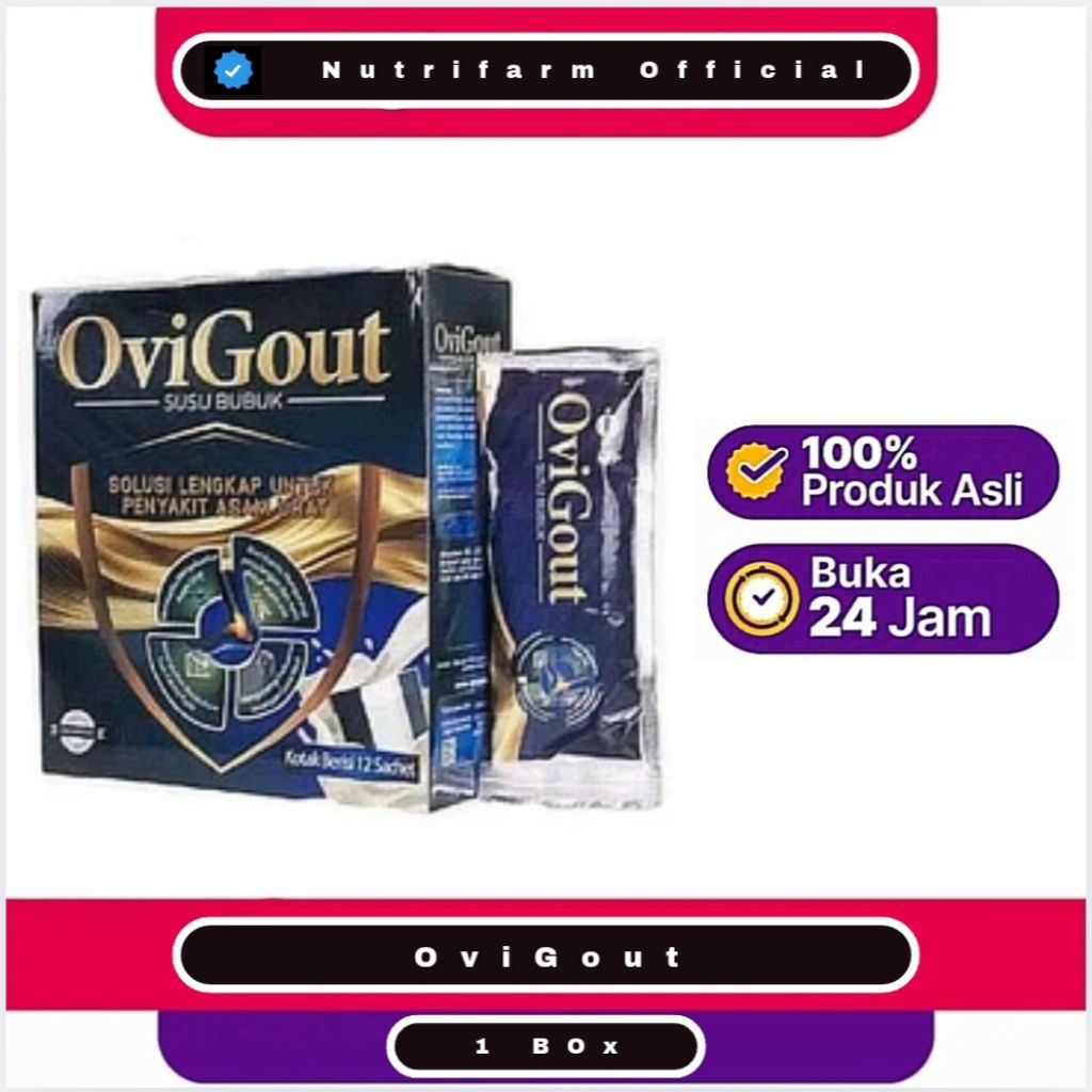 

Ovigout Susu Suplemen Asam Urat Sendi Kolesterol Asli Original BPOM - 1 BOX - 12 Sachet
