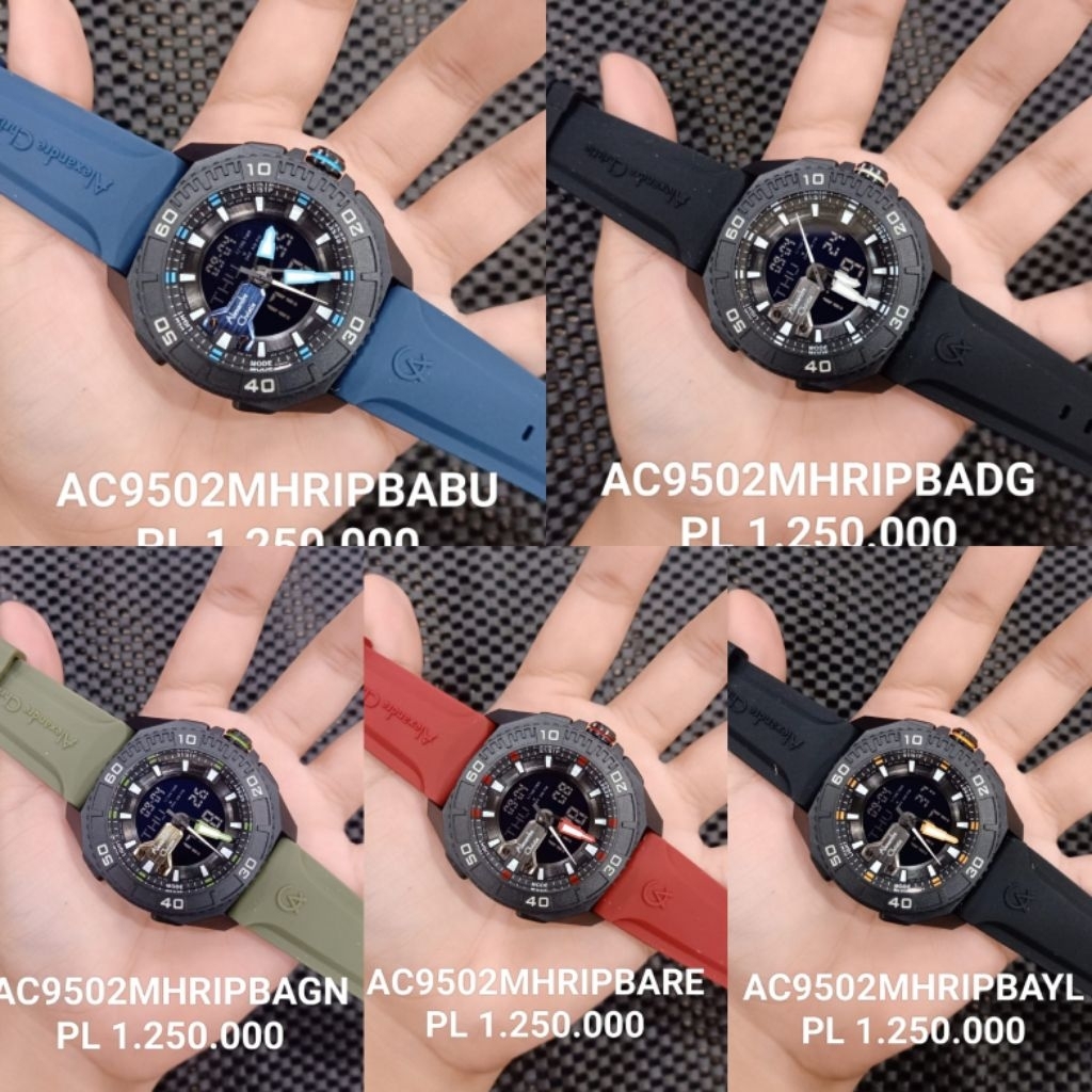 Jam Tangan Cowok Alexandre Christie AC 9502 MH Rubber Original