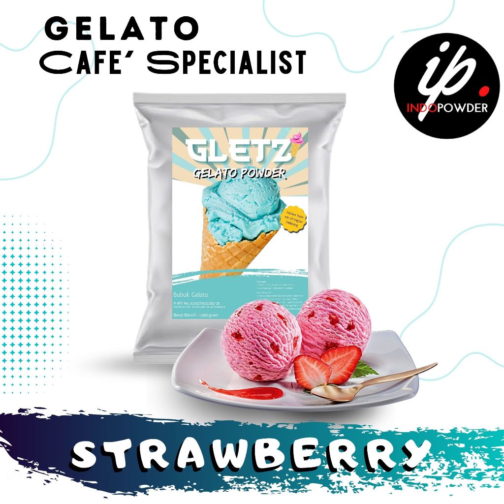 

Indopowder - Bubuk ICE CREAM GELATO STRAWBERRY 1Kg Untuk Cafe, Waralaba, Resto dan Usaha Minuman