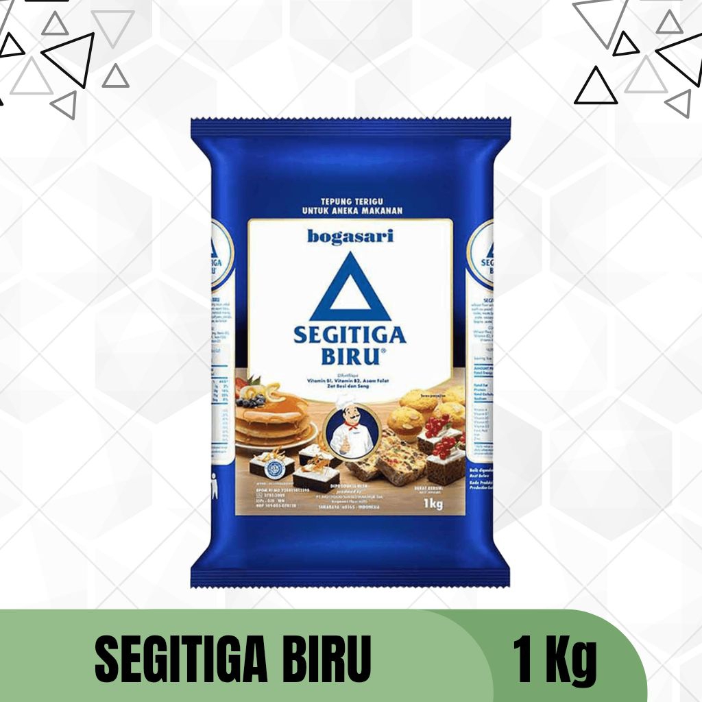 

Bogasari Segitiga Biru Tepung Terigu 1Kg - Tepung Terigu Bogasari