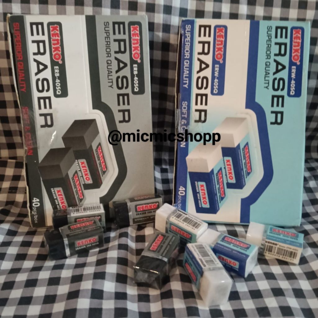 

Penghapus Kenko Putih Hitam Bersih