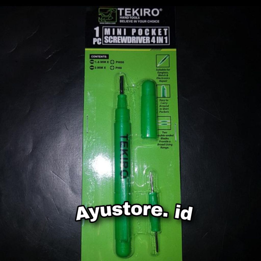 TEKIRO OBENG POCKET MINI 4 IN 1- screwdriver tekiro obeng hp