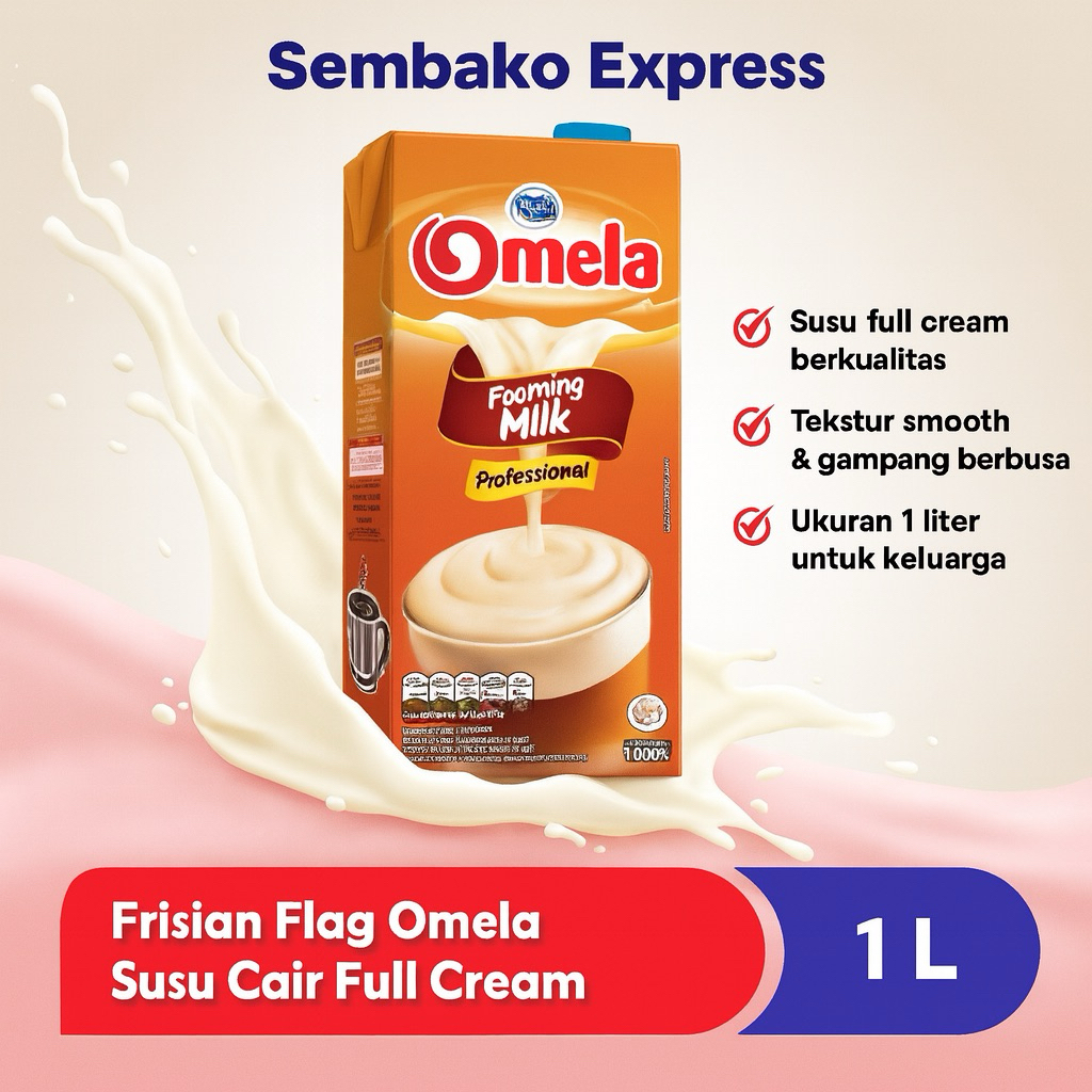 

Frisian Flag Omela Susu Cair Full Cream 1 Liter