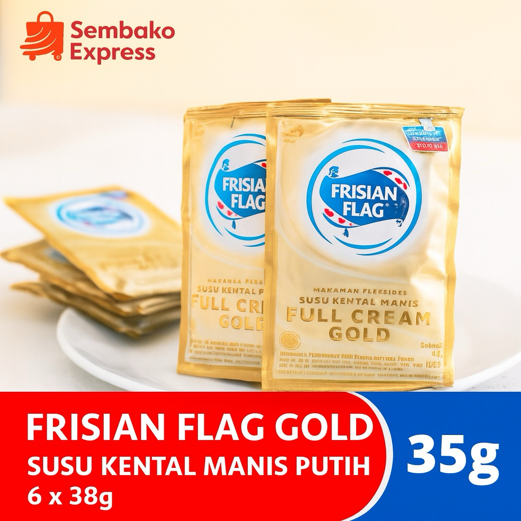 

Frisian Flag Gold Susu Kental Manis Putih 6x38g