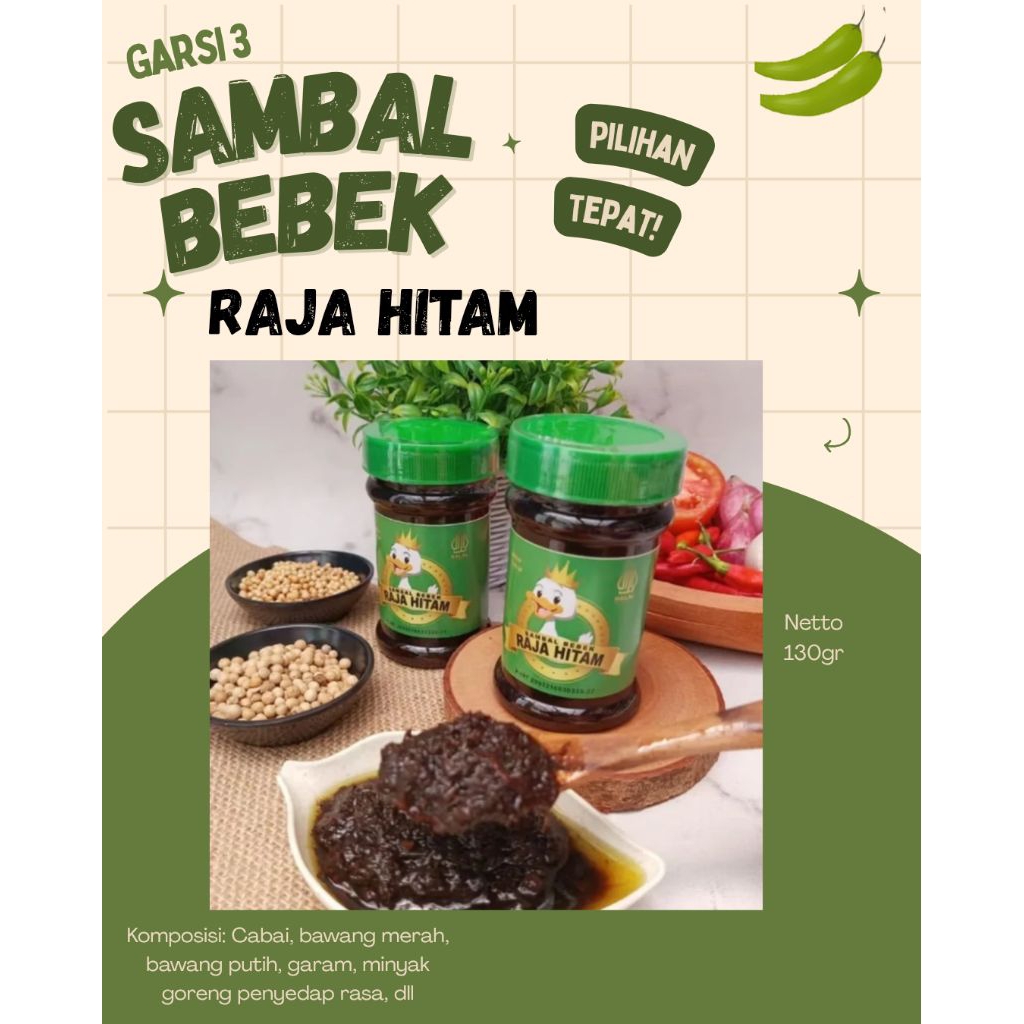 

Sambal bebek Raja hitam pedas Ed 24/12/25