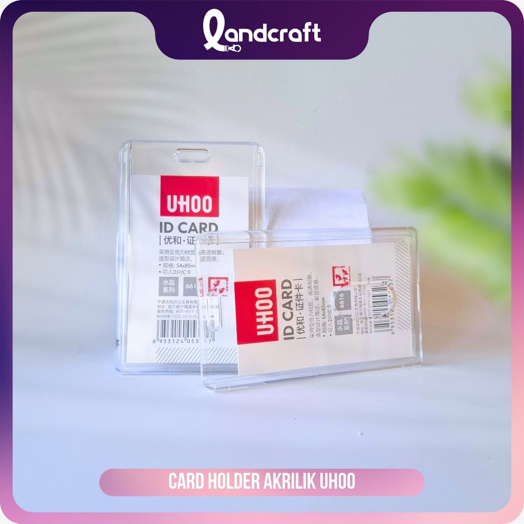 Card Holder Akrilik Transparan Anti Pecah 2 Side || Card Holder Bening Tebal Untuk 2 Kartu