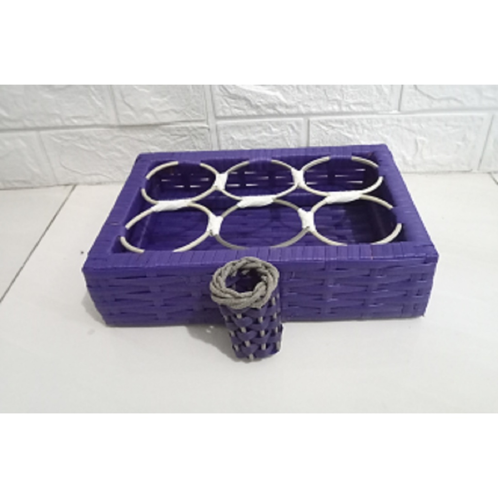 isi 6 Tempat akua pas mobil keranjang akua kamar tidur rak akua gelas minimalis Wadah Aqua Gelas Rot