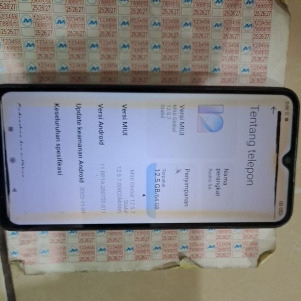 redmi 9a ram 4/64 minus lcd,tc masih normal.