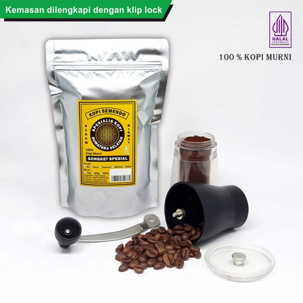 

Biji Kopi Bubuk Robusta Semendo 1kg Kopi Songket Spesial