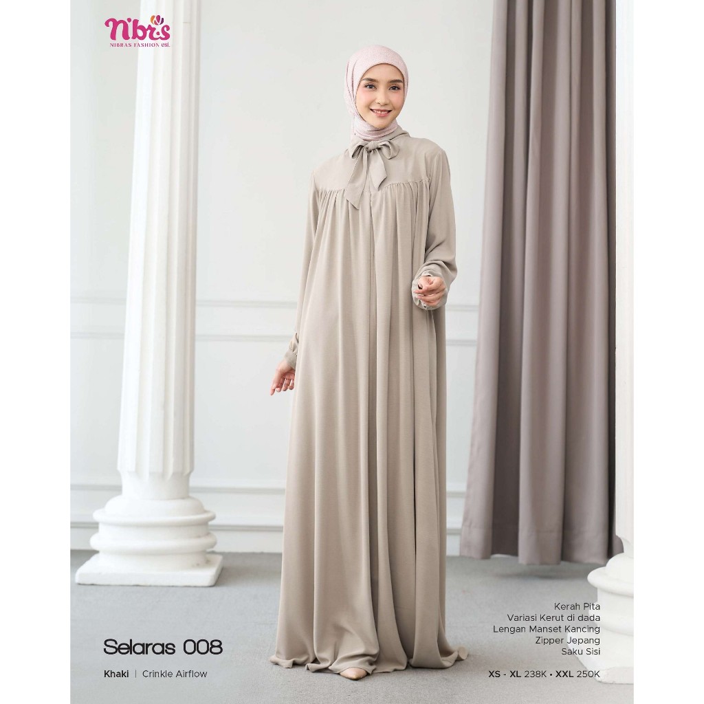 NIBRAS GAMIS DEWASA SELARAS 008 WARNA KHAKI