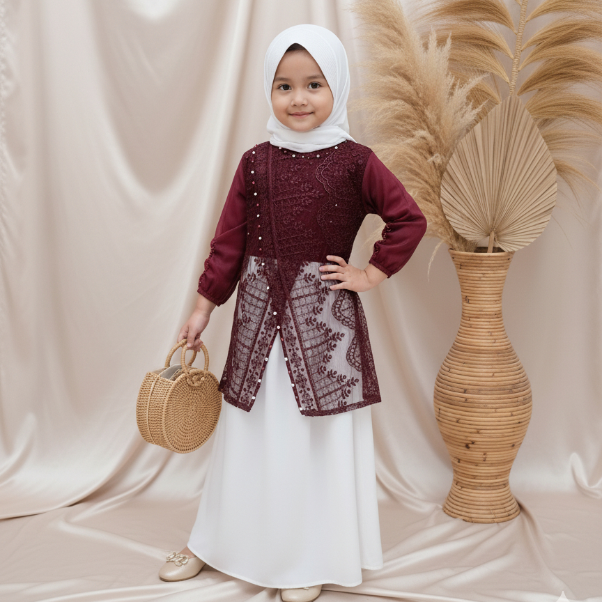 Baju Outer Brokat Kondangan Anak Perempuan Terbaru