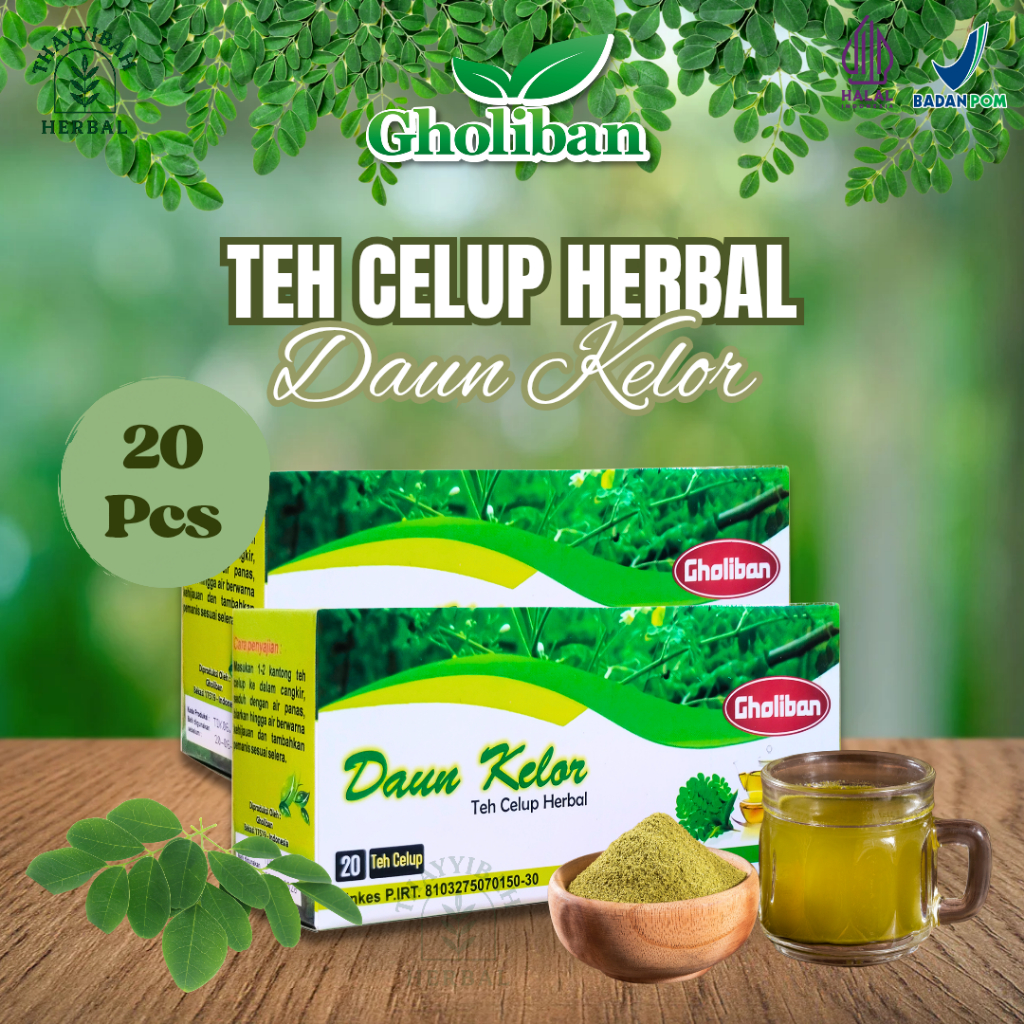 

Teh Celup Daun Kelor Gholiban 20 pcs