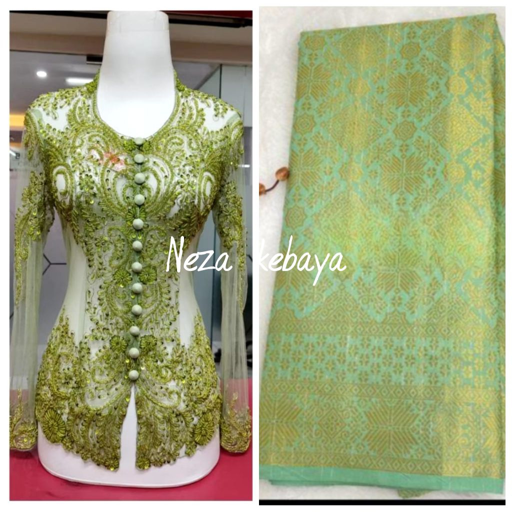 KEBAYA PESTA LENGAN PANJANG//KEBAYA PAYET HITAM//KEBAYA PAYET KERAH SUNDA