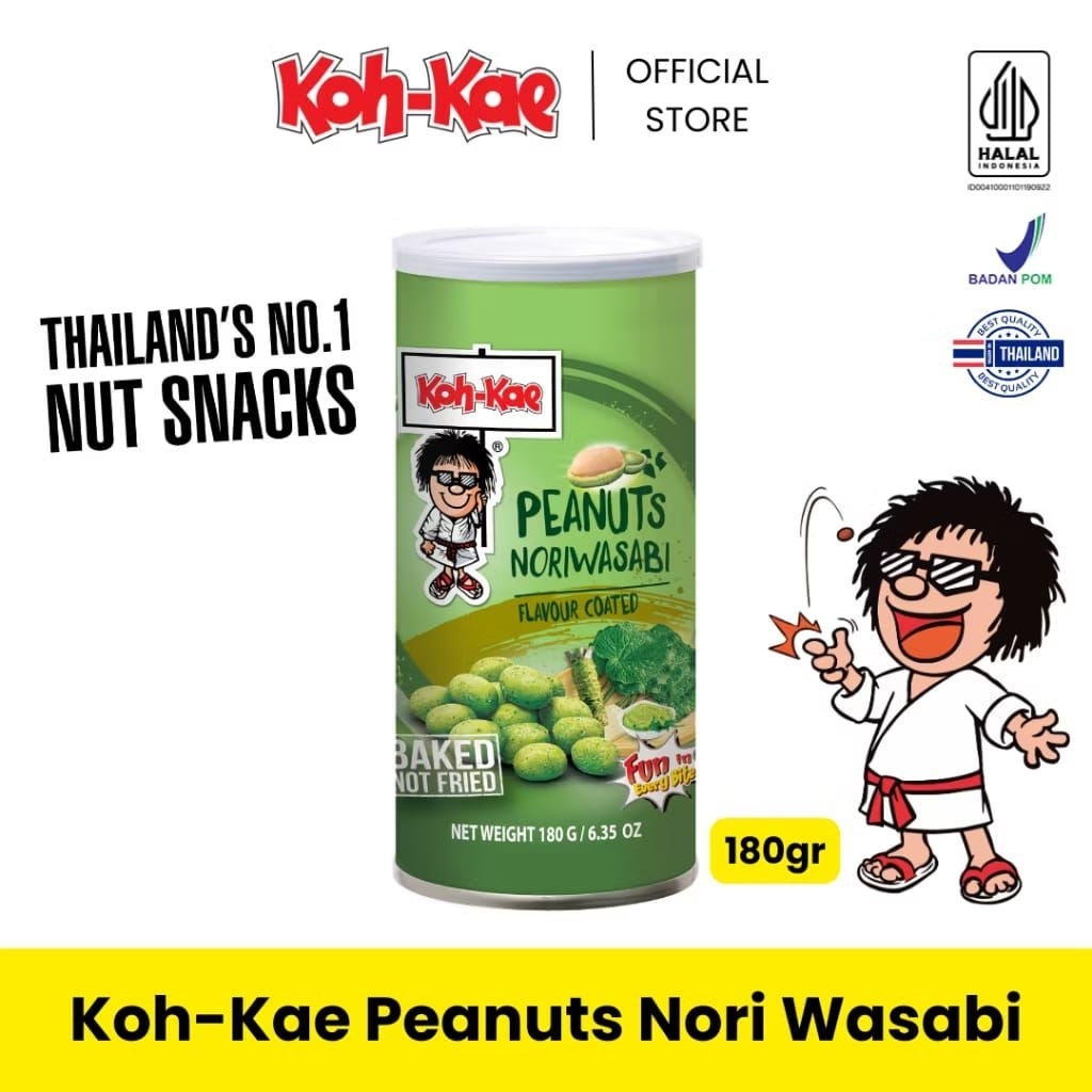 

koh-kae peanuts Nori wasabi ,kacangthailand 180gr