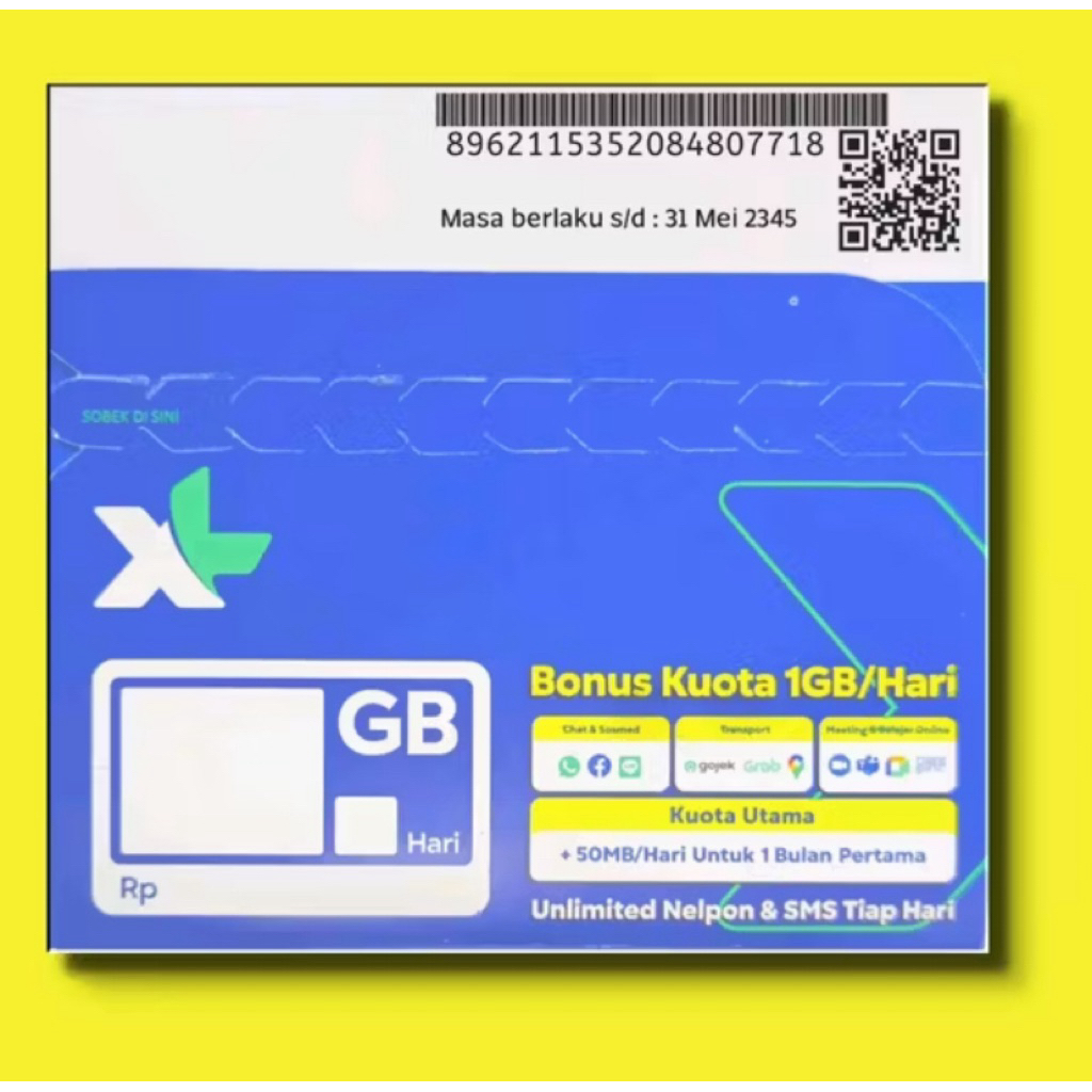 kartu perdana XL segel