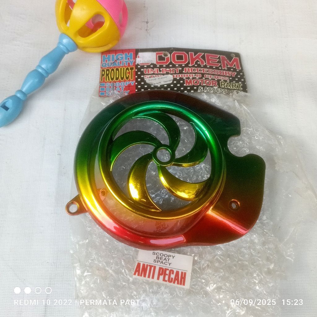 cover tutup kipas honda beat karbu scoopy karbu spacy model tempel pelangi merk gookem THAILAND vari