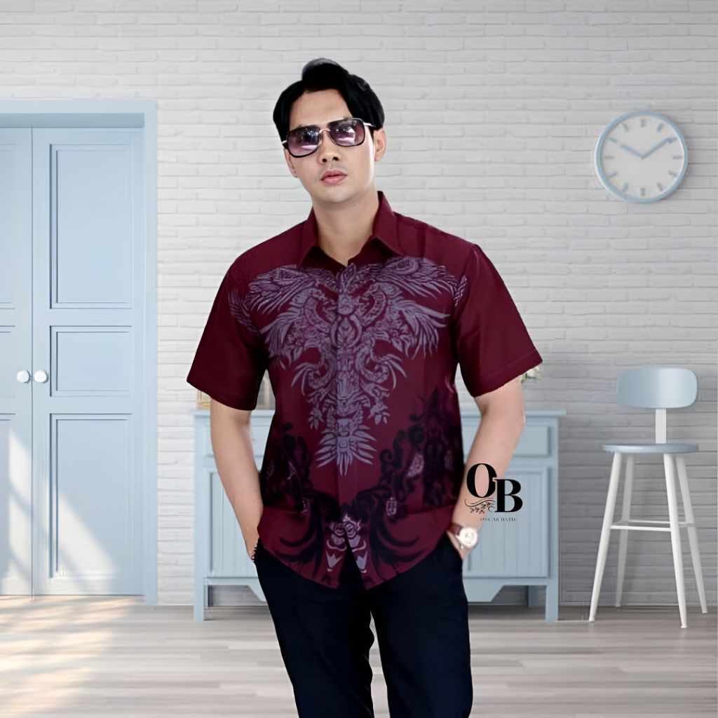 Batik Seragam Nikahan Pria Cowok MARON Premium