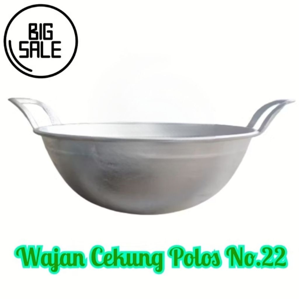 Wajan cekung no 22 kuali Wok pan kuali wajan jumbo besar anti pecah anti lengket