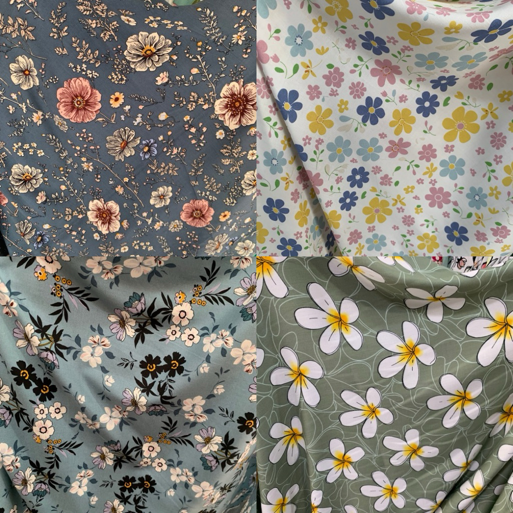 Kain Katun Rayon Viscose Premium | katun rayon | rayon motif | Rayon premium | Daster | Kemeja | Piy